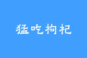 猛吃枸杞