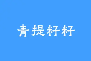 青提籽籽
