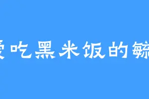 爱吃黑米饭的毓囍
