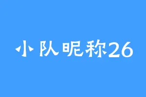 小队昵称26
