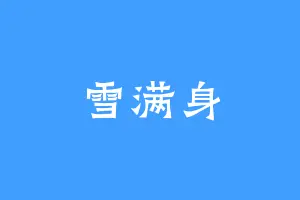 雪满身