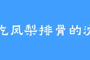 爱吃凤梨排骨的沈总