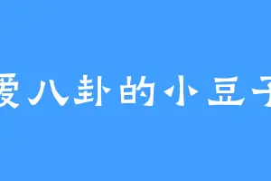 爱八卦的小豆子