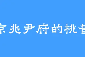 京兆尹府的桃昔