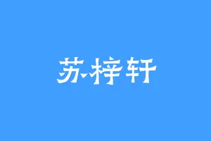 苏梓轩