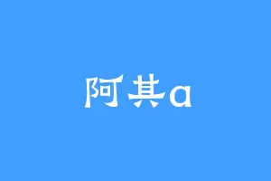 阿其a