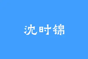 沈时锦