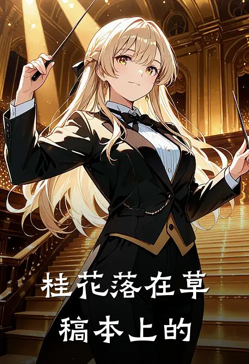 桂花落在草稿本上的