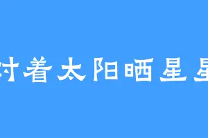 对着太阳晒星星
