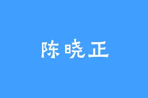 陈晓正