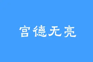 宫德无亮