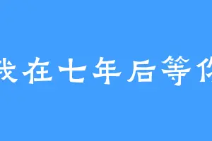 我在七年后等你