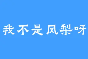 我不是凤梨呀