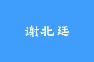谢北廷