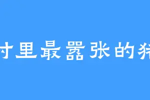 村里最嚣张的猪