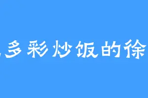 爱吃多彩炒饭的徐队长
